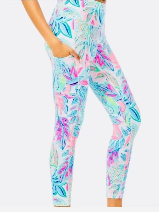 Lilly Pulitzer Weekender High Rise 24” Legging Toucan Do It Better Sz M Colorful - Picture 2 of 9
